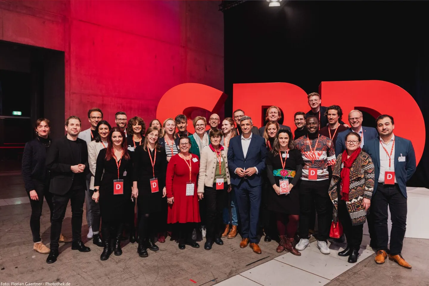 Die Delegation der SPD Berlin beim Bundesparteitag 2023